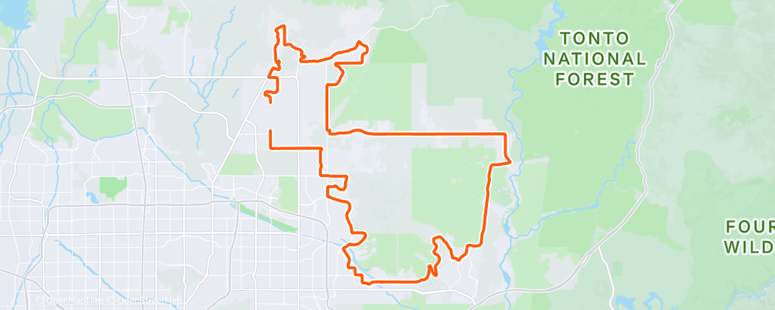 Map of the activity, Cycling