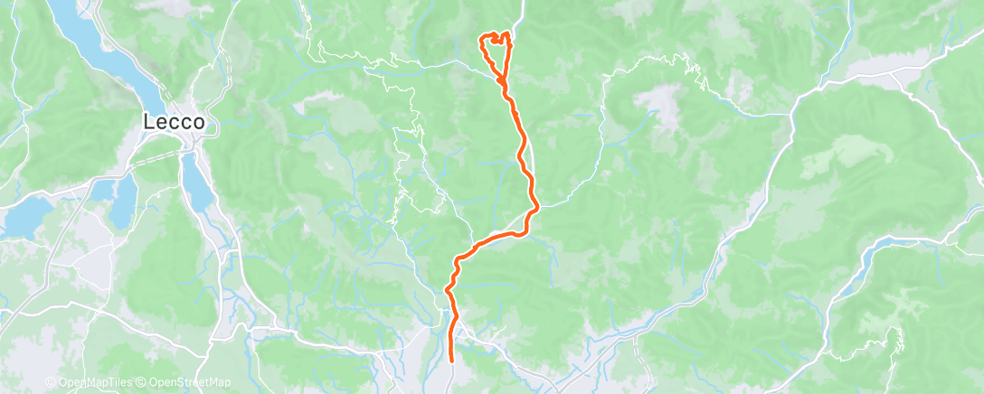Map of the activity, Pedalata mattutina