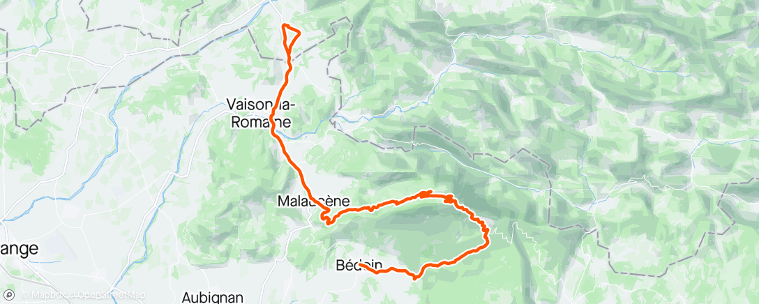 Map of the activity, Deux fois le mont ventoux