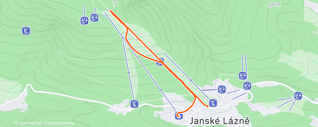 Map of the activity, Odpolední Černá
