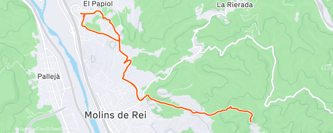 Map of the activity, Caco creu d' Olorda