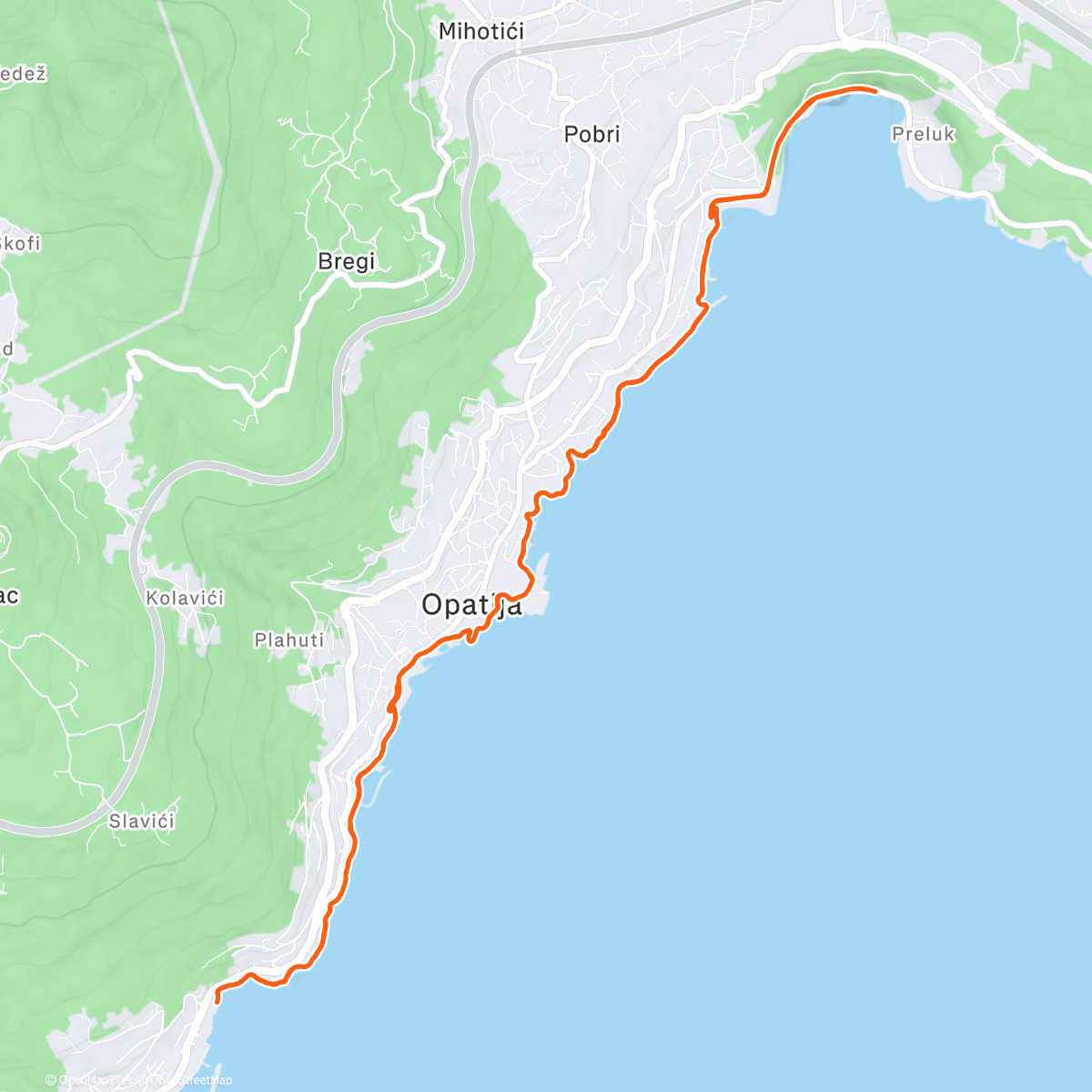 Map of the activity, Threshold 2/3/4/5/4/3/2 min