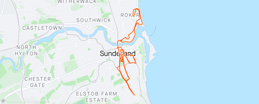 Map of the activity, Sunderland Half Marathon