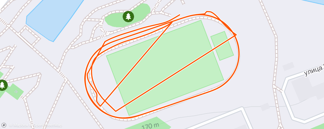 Map of the activity, Evening Run