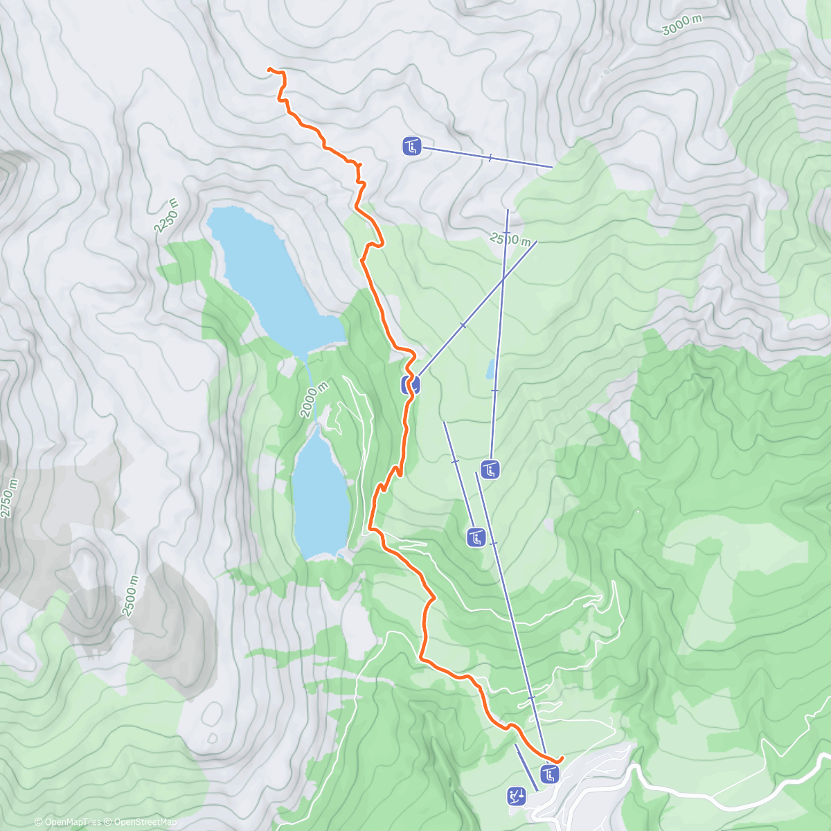 Map of the activity, Ski de randonnée dans l'après-midi