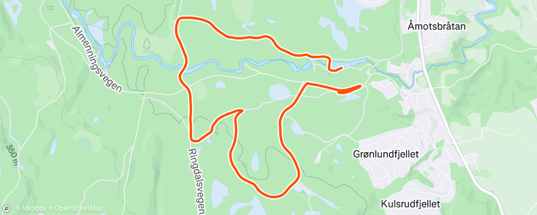 Map of the activity, Lunch Run