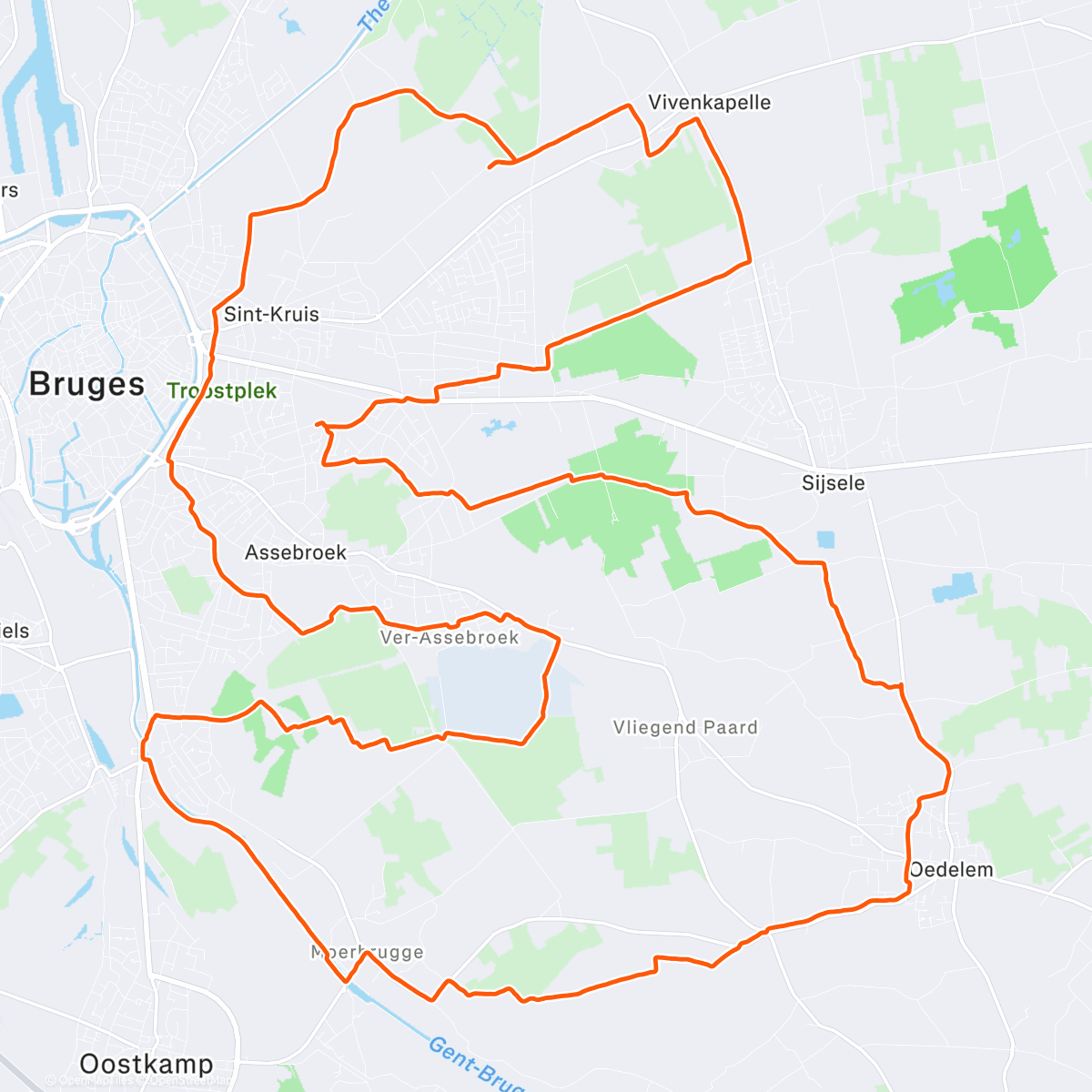 Map of the activity, Birthday Run 🎂