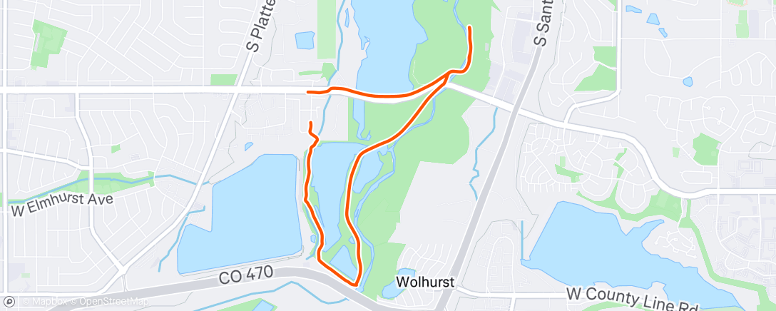 Map of the activity, Afternoon Walk