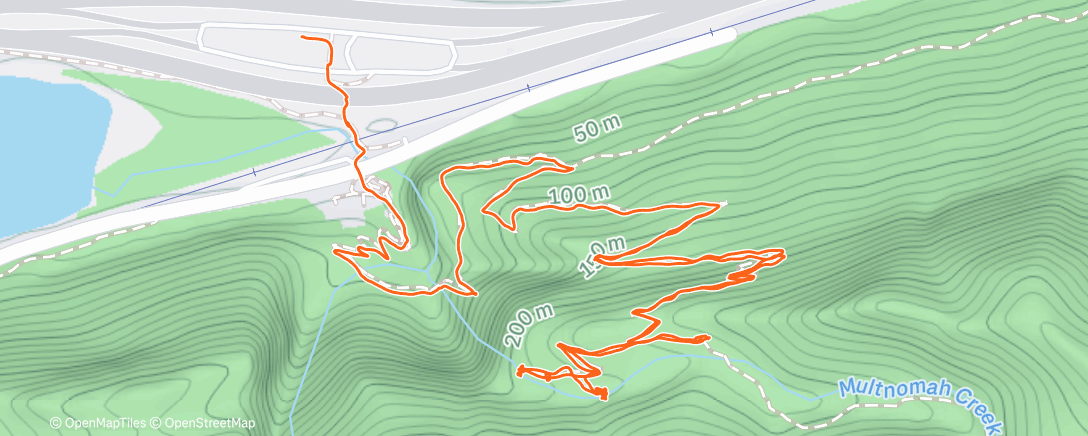 Карта физической активности (Multnomah Falls)