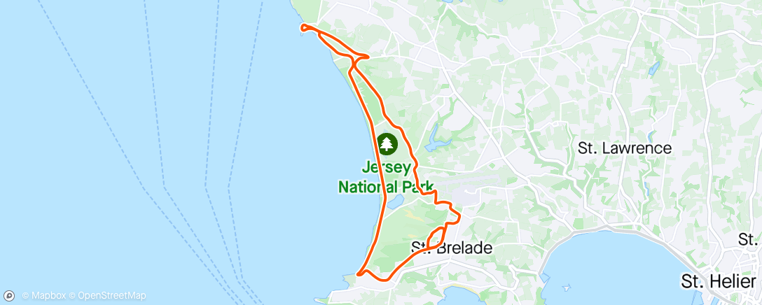 Mapa da atividade, RunJersey half marathon
