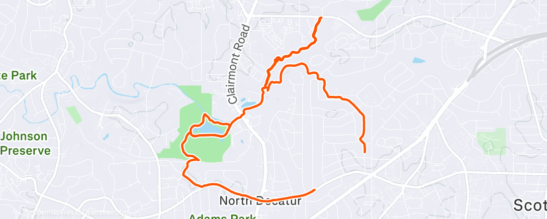 Карта физической активности (Took 3 miles just to warm up)