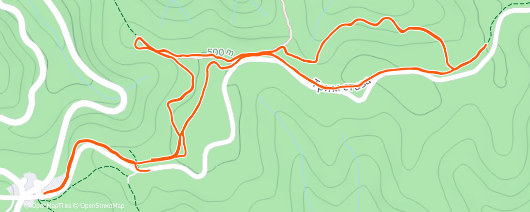 Map of the activity, Morning Run
