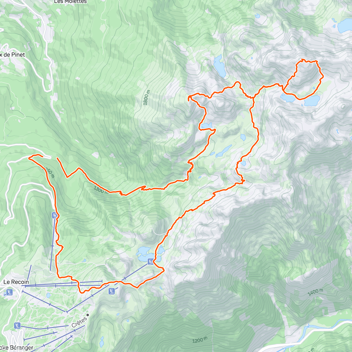 Map of the activity, Ouverture de Belledonne 🤍❤️‍🔥