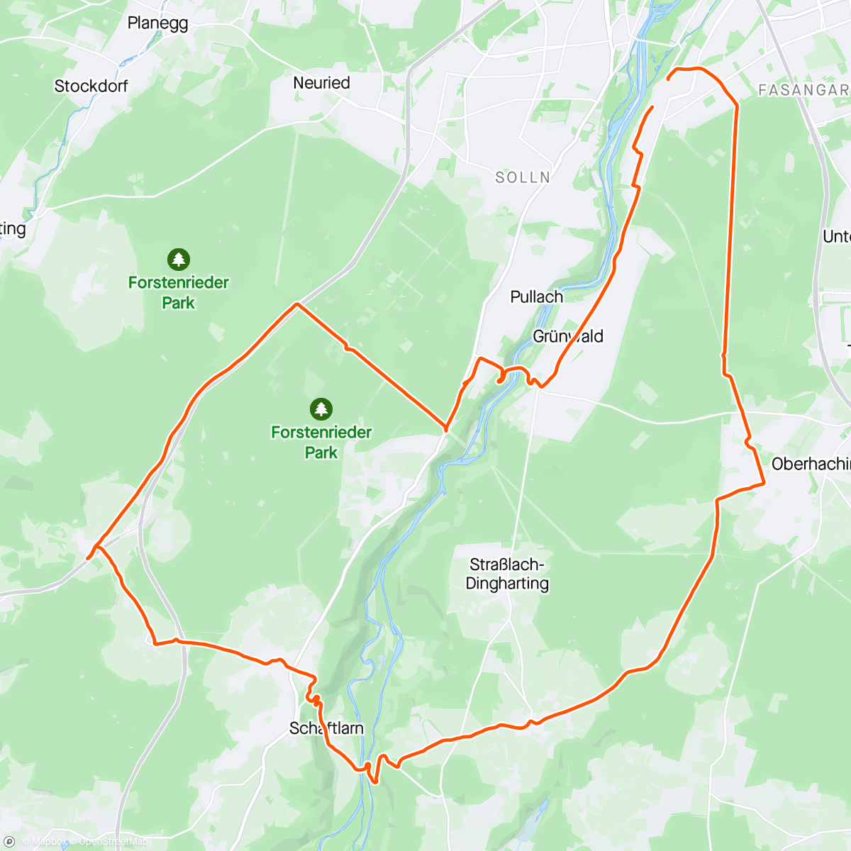 Map of the activity, Harlachinger Burschenfest Runde