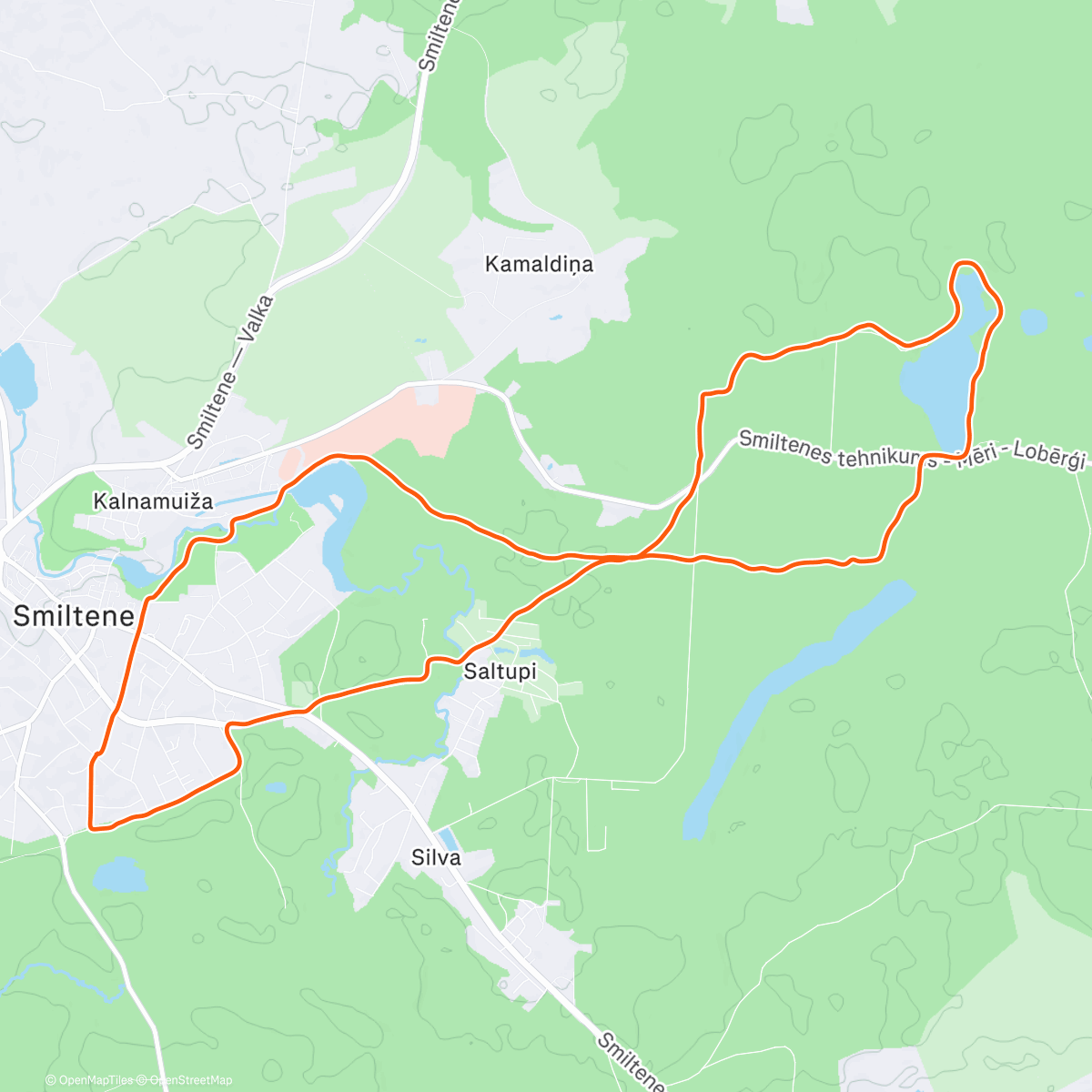 Map of the activity, Lunch Run