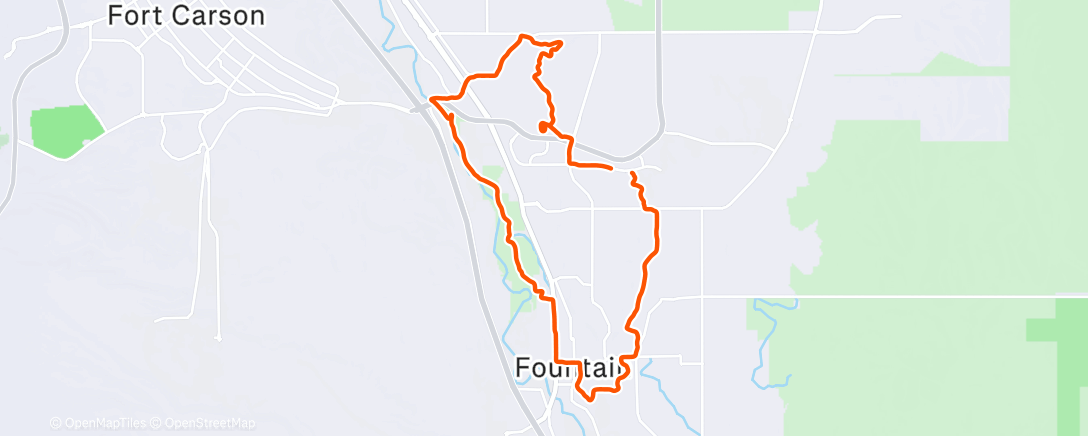 Map of the activity, Fountain loop the hard way