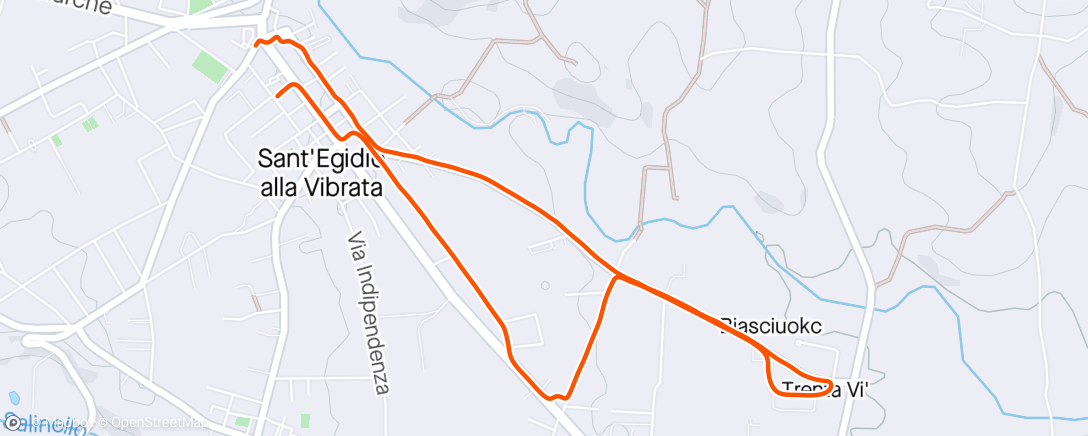 アクティビティ「Camminata serale」の地図