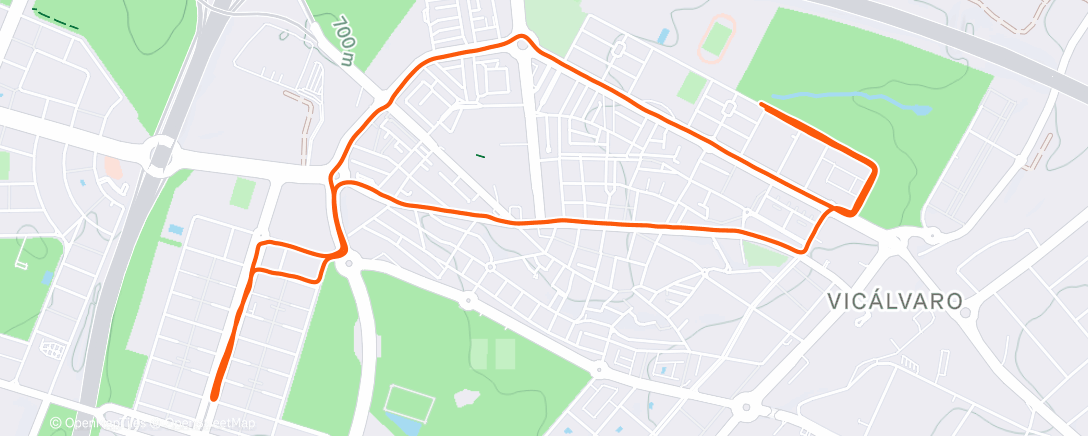 Map of the activity, San Silvestre de Vicálvaro