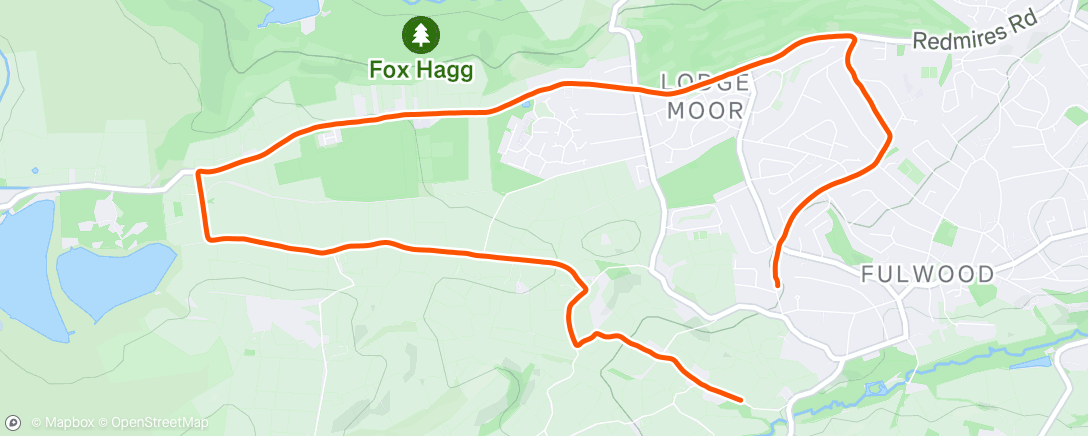 Map of the activity, Afternoon Run