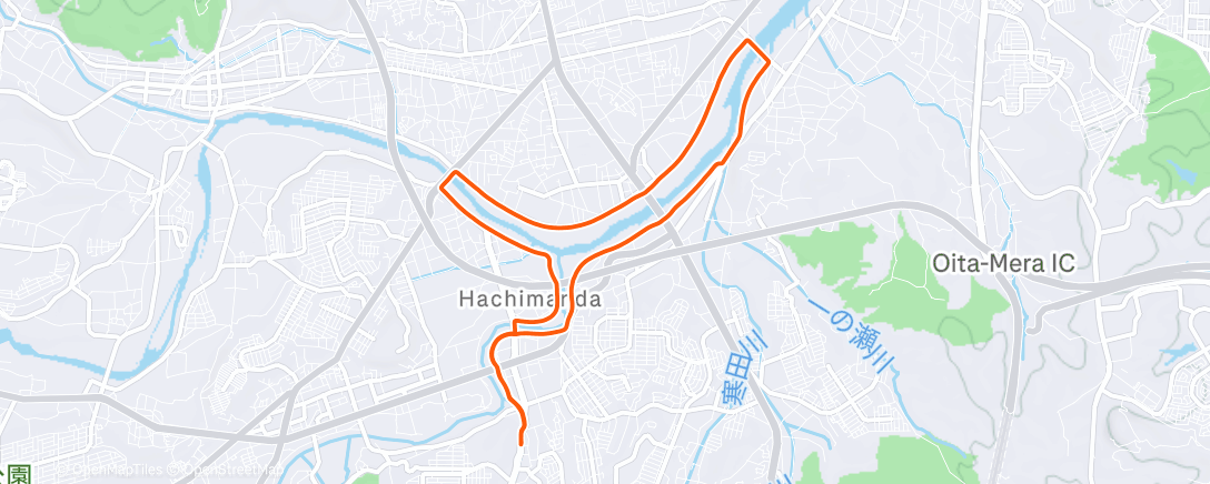 Map of the activity, 朝のランニング