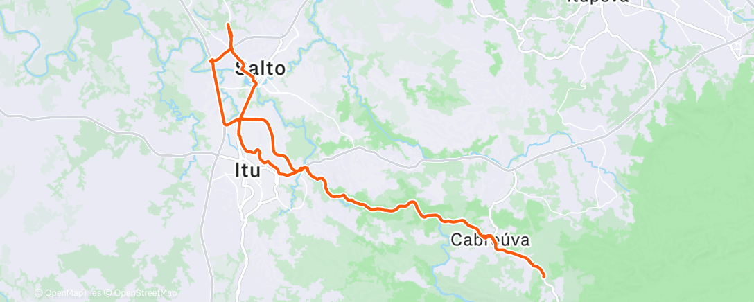 Map of the activity, Pedalada matinal