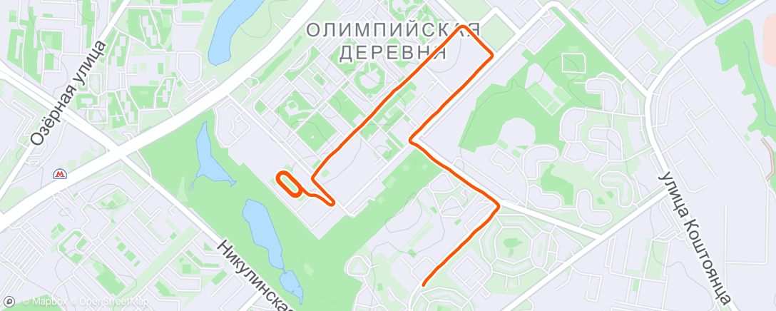 Map of the activity, Отошли воды