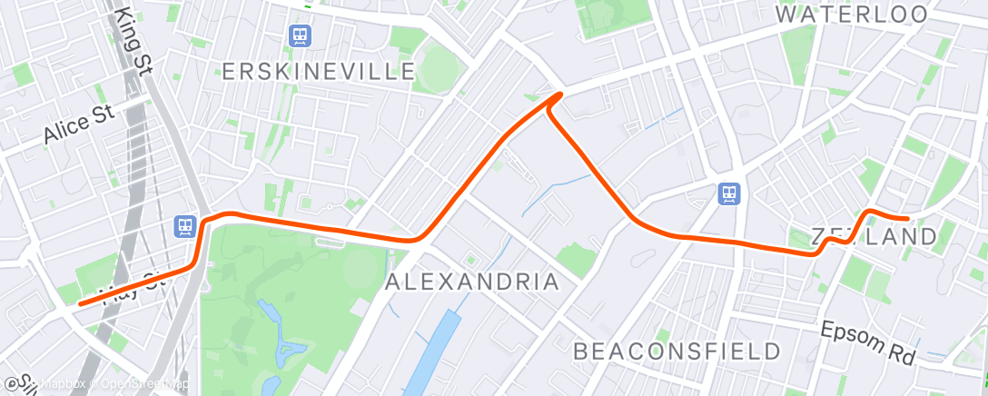 Map of the activity, Night Ride