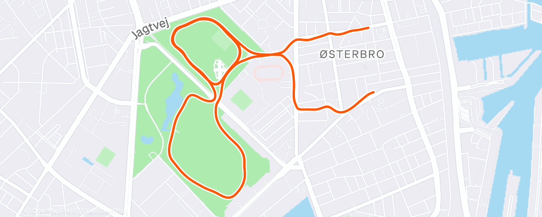 Map of the activity, Afternoon Run