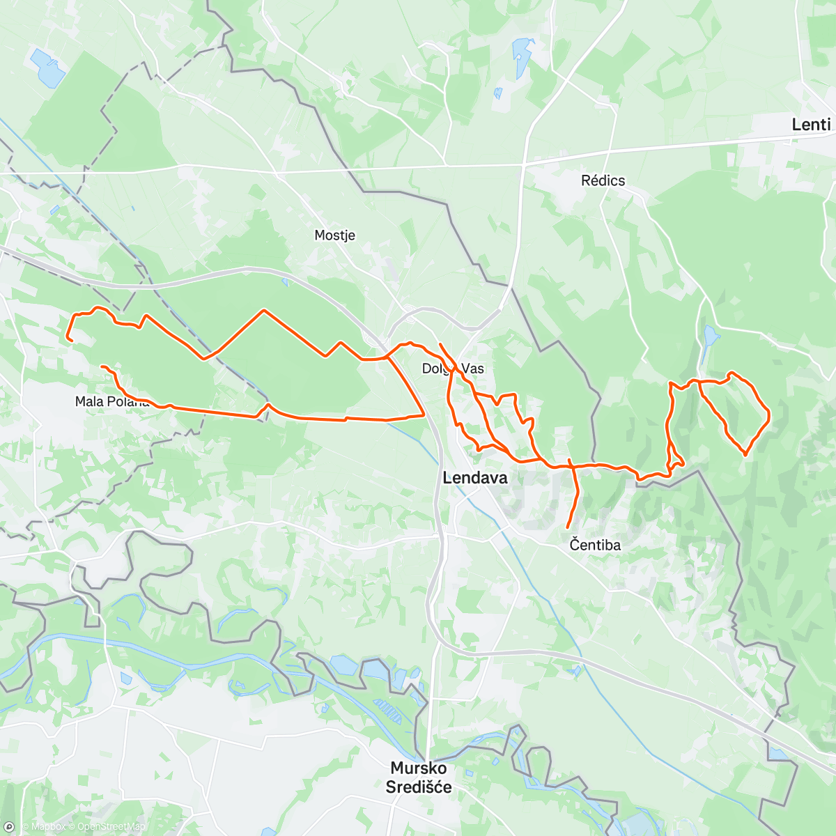 Map of the activity, Hilly G Ride