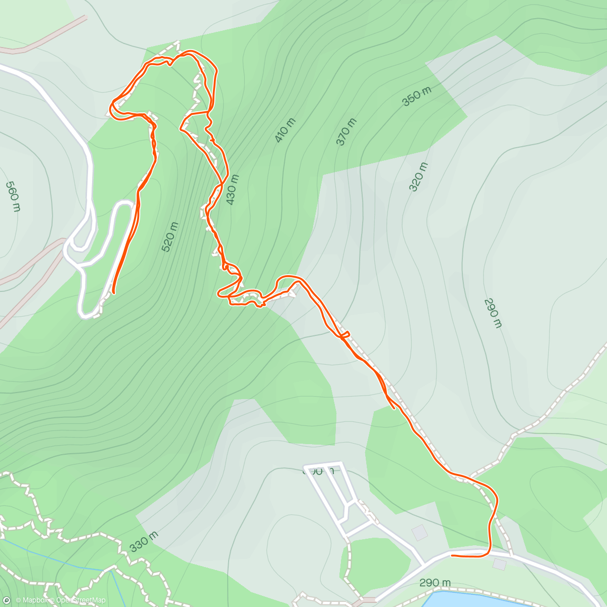 Map of the activity, Trail nice, ran twice