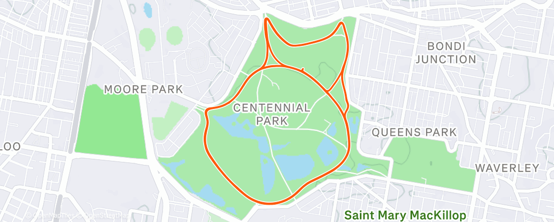 Map of the activity, Cycling