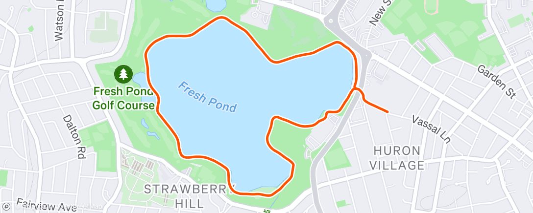 Map of the activity, Afternoon Run