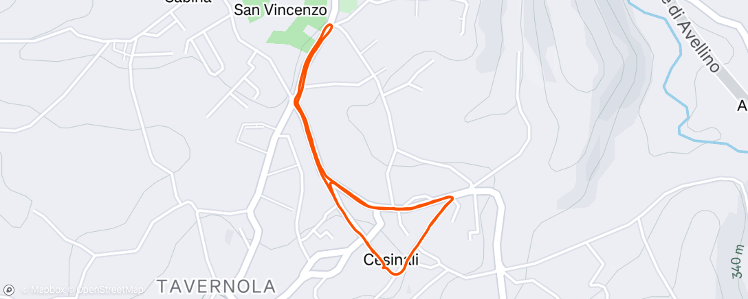 Map of the activity, Corsa mattutina