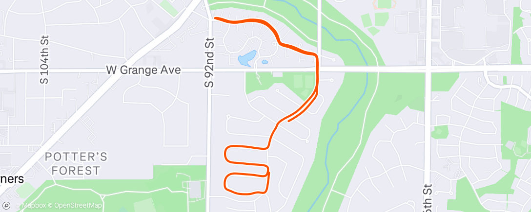 Map of the activity, Nike Run Club: Sunday Morning Run
