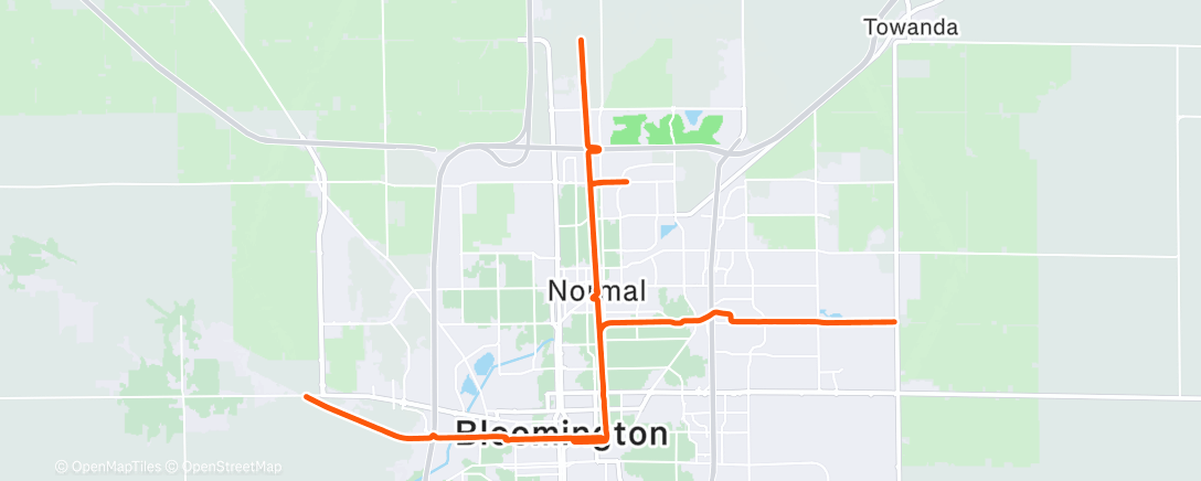 Map of the activity, Afternoon Ride