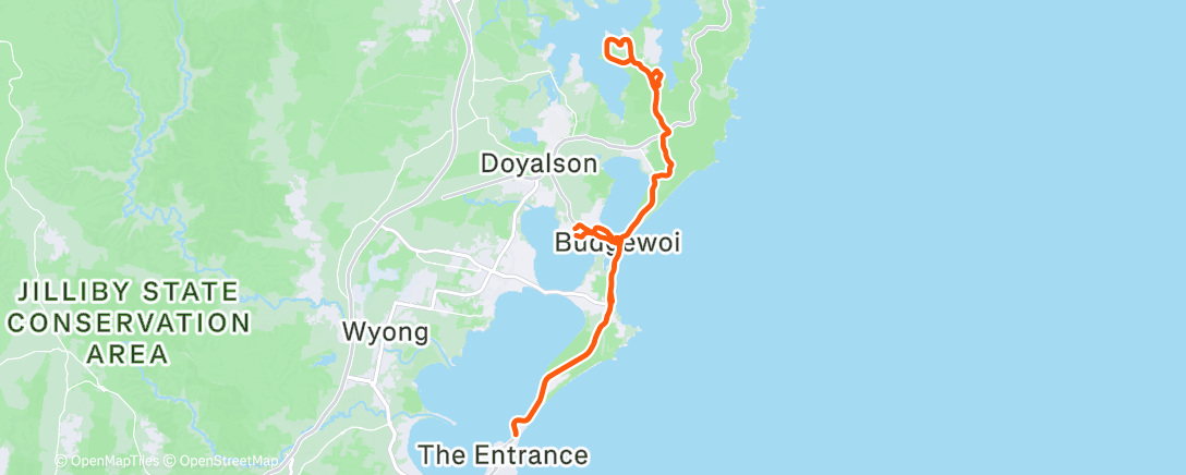 Map of the activity, Morning Ride