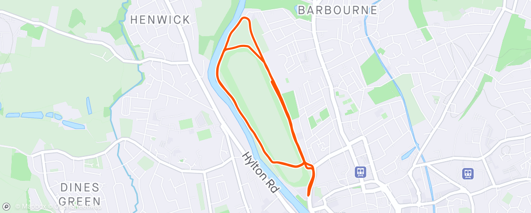 Map of the activity, Final parkrun as a V35 😭