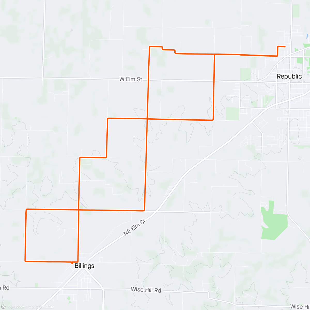 Map of the activity, Springbike  Wednesday night ride