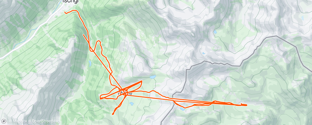 Mapa da atividade, Skiabfahrt am Morgen