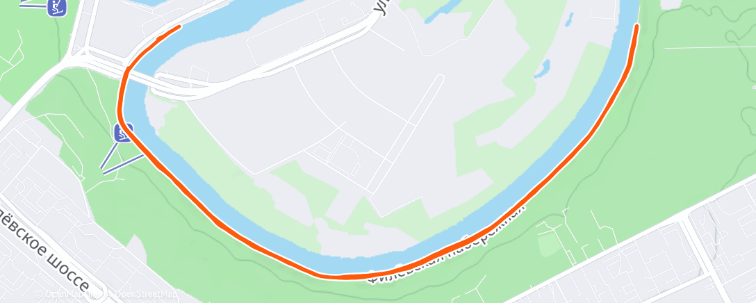 Map of the activity, Утренний забег