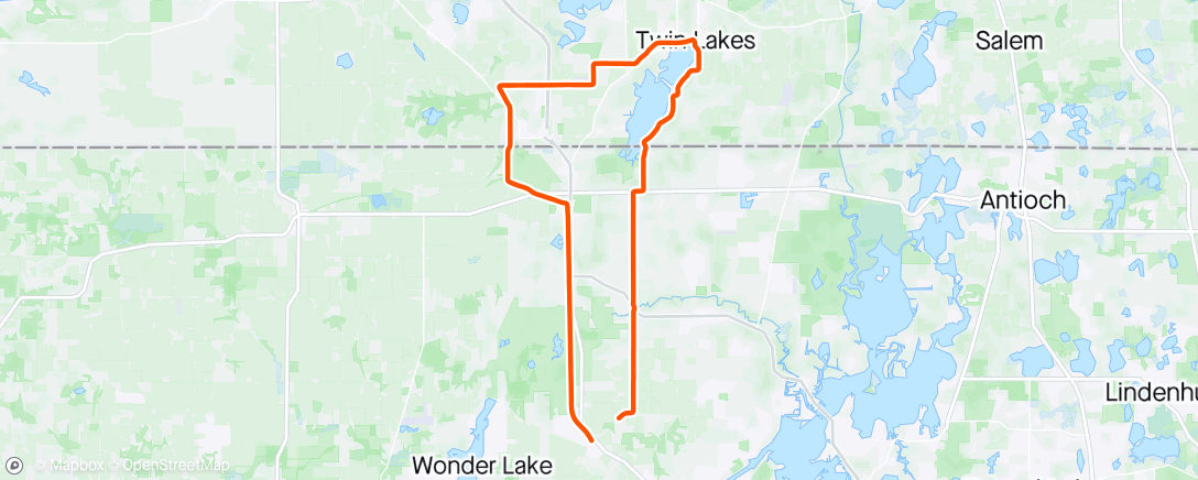 アクティビティ「Gasping and coughing my way around Twin Lakes」の地図