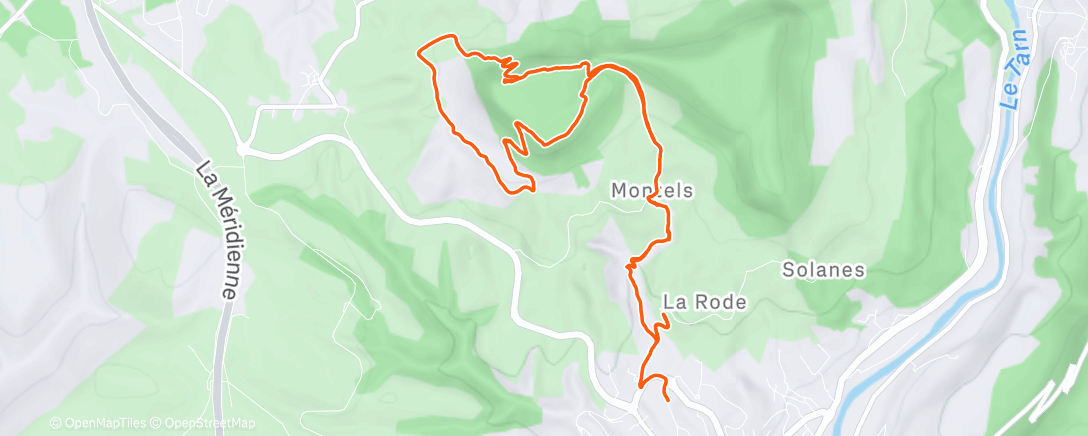Map of the activity, Stage trail avec Fanny , exercices en Côte, en descente, renforcement musculaire, mobilité, une journee au top!!