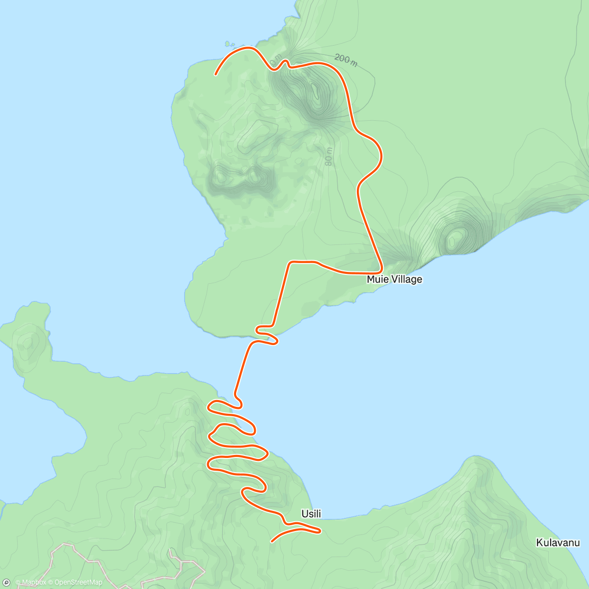 Map of the activity, Zwift - SST (Short) on Mountain 8 in Watopia