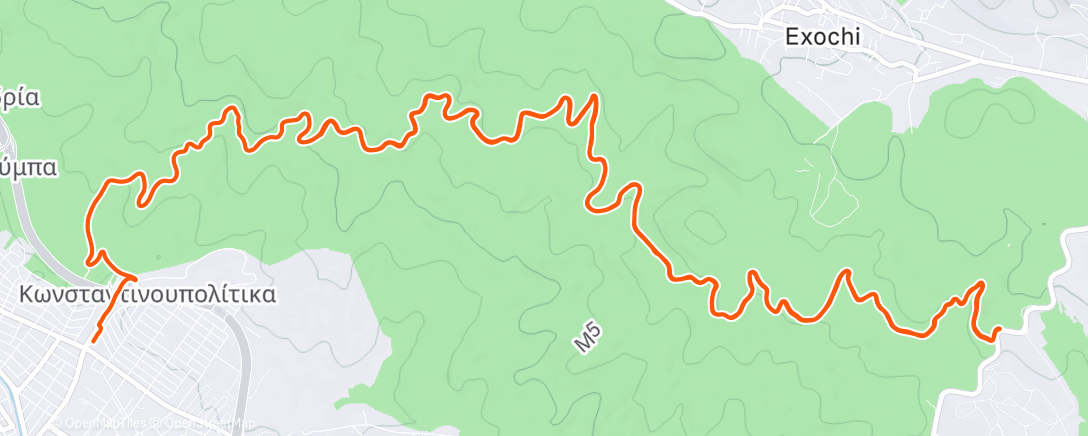 Map of the activity, Afternoon Ride