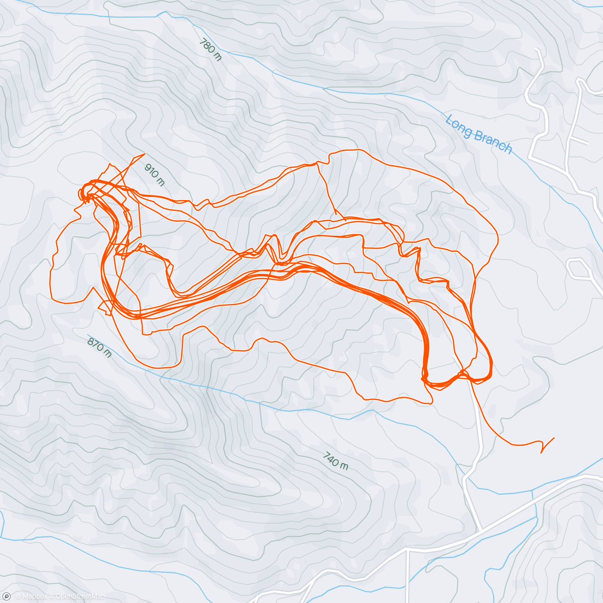 Map of the activity, Ride rock creek, first DH ride of the year!