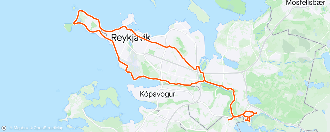 「Ride around Reykjavík!」活動的地圖