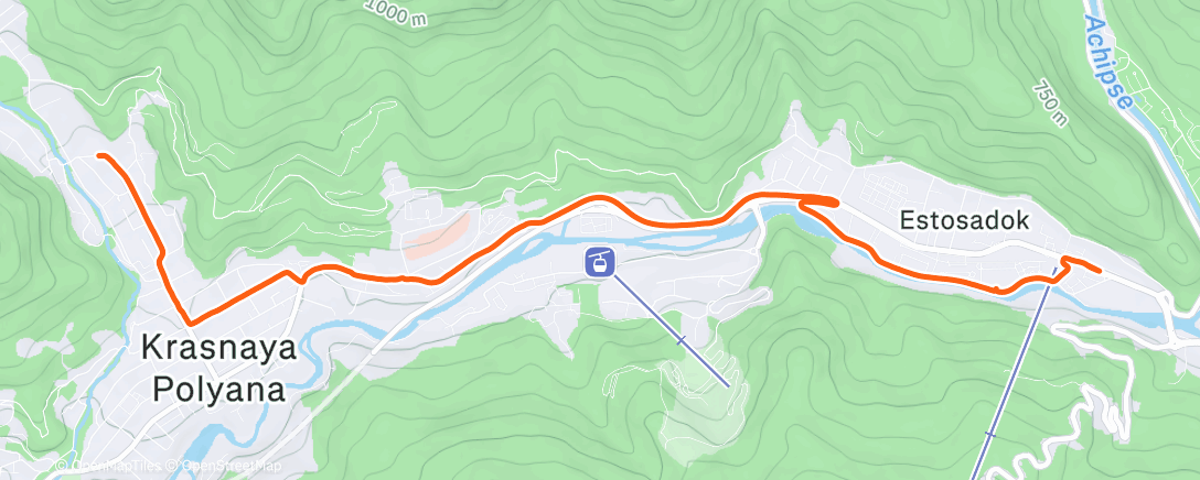 Map of the activity, Вечерний забег