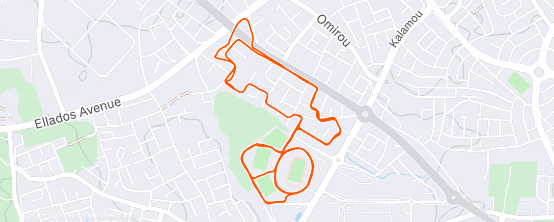 Map of the activity, Morning Run