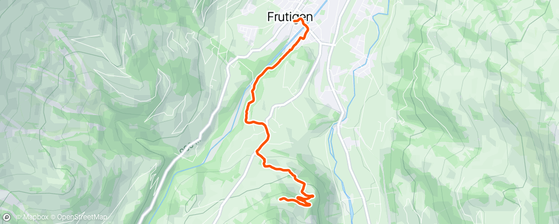 Map of the activity, Traillauf am Abend