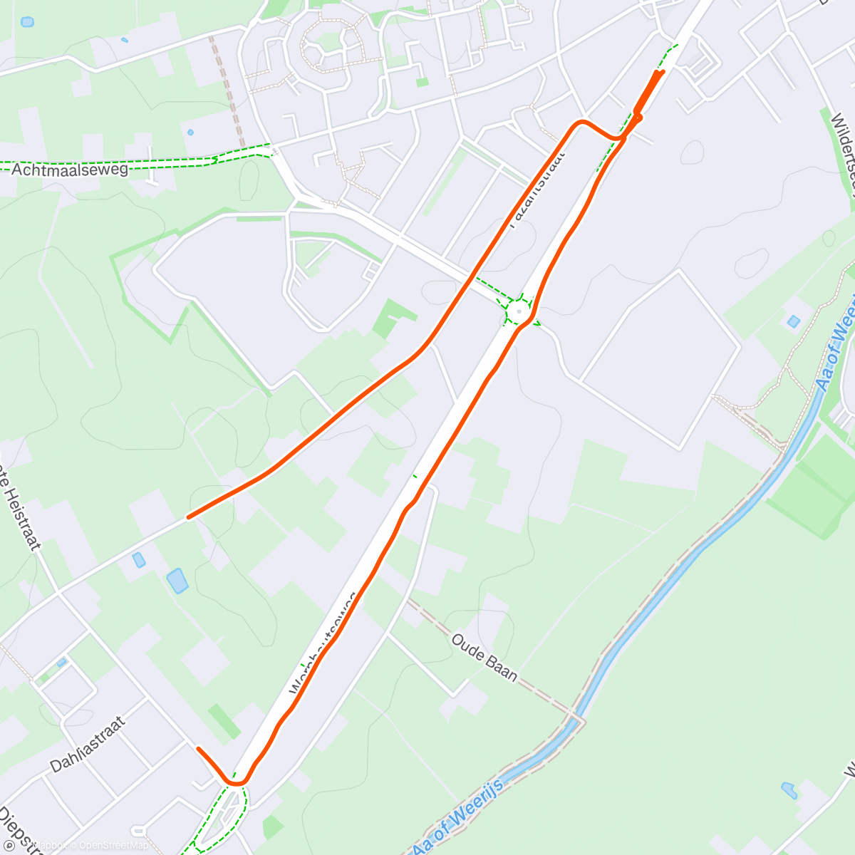Map of the activity, Namiddagwandeling
